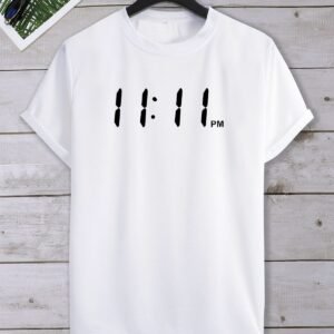 White 11:11 PM Minimalist T-Shirt