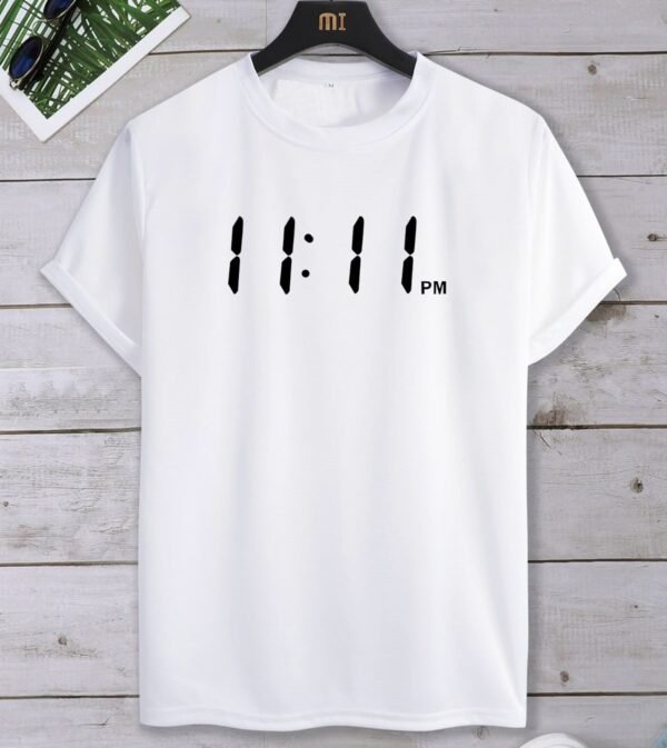 White 11:11 PM Minimalist T-Shirt