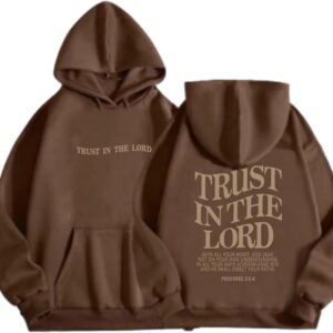 Trust in the Lord – Christian Oversized Hoodie (Brown)